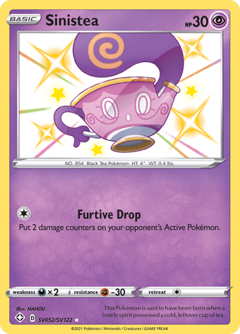 Sinistea Shining Fates Pokemon Card