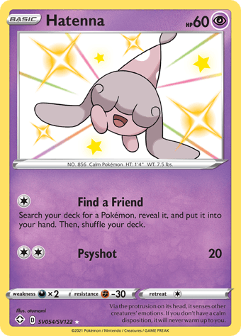 Hatenna Shining Fates Pokemon Card