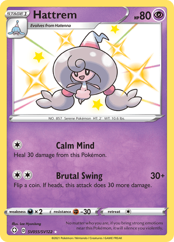 Hattrem Shining Fates Pokemon Card