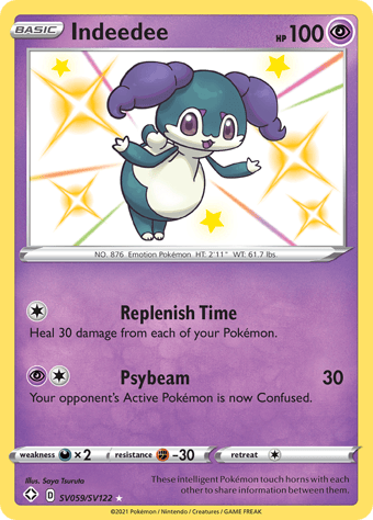 Indeedee Shining Fates Pokemon Card