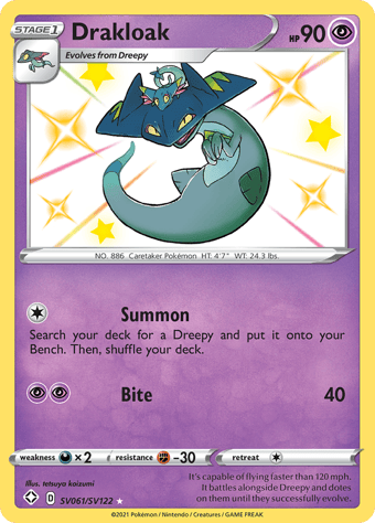 Drakloak Shining Fates Pokemon Card