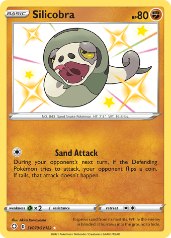 Silicobra Shining Fates Pokemon Card