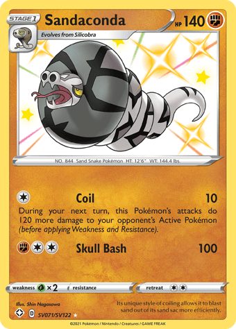 Sandaconda Shining Fates Pokemon Card