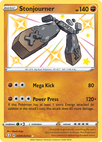 Stonjourner Shining Fates Pokemon Card