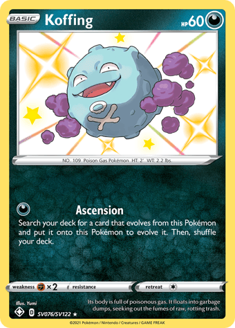 Koffing Shining Fates Pokemon Card