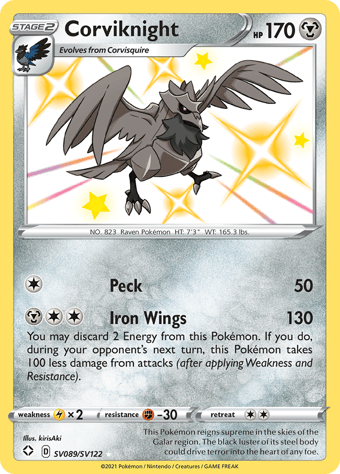 Corviknight Shining Fates Pokemon Card