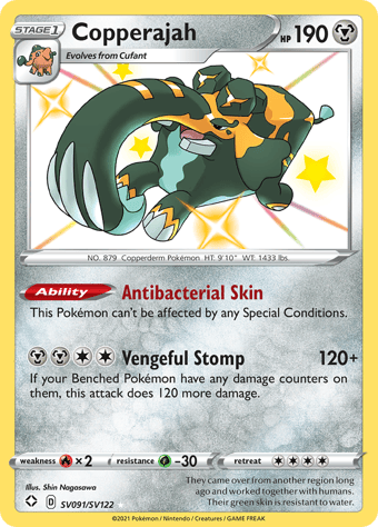 Copperajah Shining Fates Pokemon Card