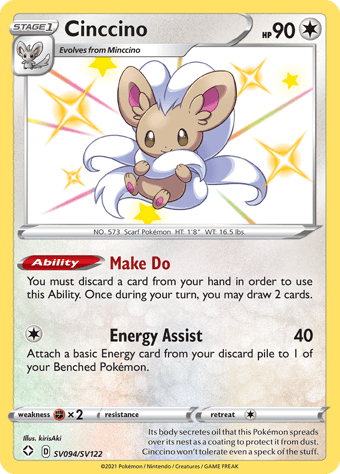 Cinccino Shining Fates Pokemon Card