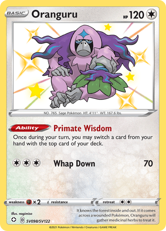 Oranguru Shining Fates Pokemon Card