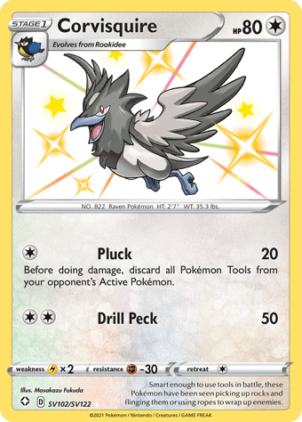 Corvisquire Shining Fates Pokemon Card