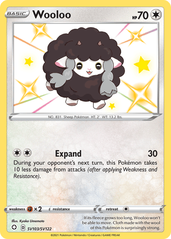 Wooloo Shining Fates Pokemon Card