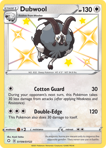 Dubwool Shining Fates Pokemon Card