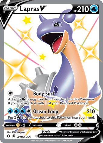 Lapras V Shining Fates Pokemon Card