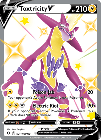 Toxtricity V Shining Fates Pokemon Card