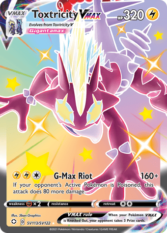 Toxtricity VMAX Shining Fates Pokemon Card