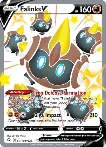 Falinks V Shining Fates Pokemon Card