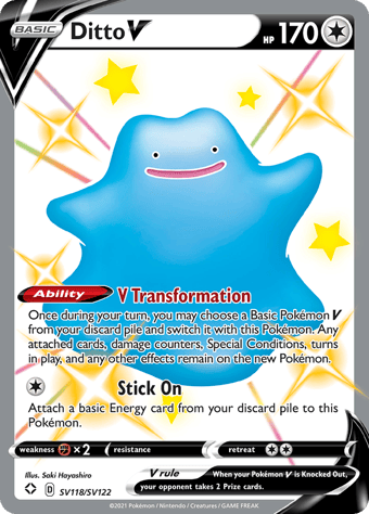 Ditto V Shining Fates Pokemon Card
