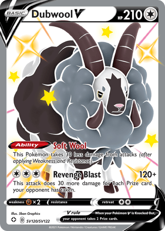 Dubwool V Shining Fates Pokemon Card