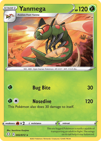 Yanmega Shining Fates Pokemon Card