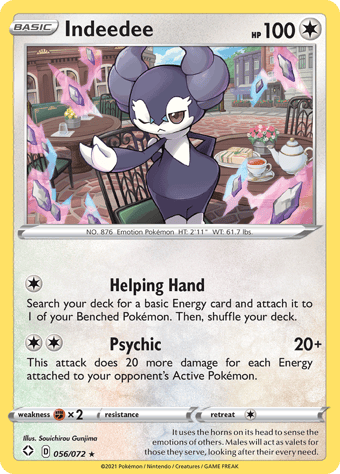 Indeedee Shining Fates Pokemon Card