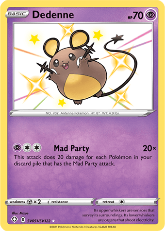 Dedenne Shining Fates Pokemon Card