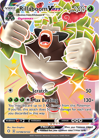 Rillaboom VMAX Shining Fates Pokemon Card