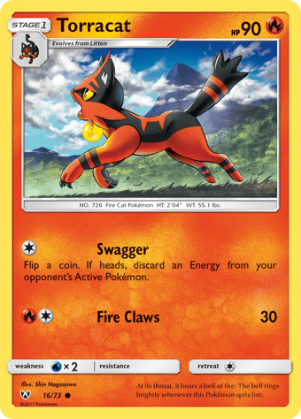 Torracat Shining Legends Pokemon Card