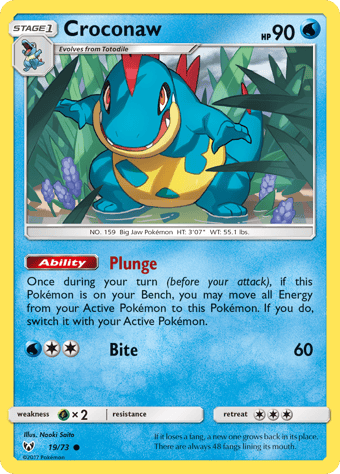 Croconaw Shining Legends Pokemon Card