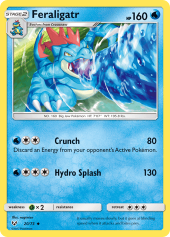 Feraligatr Shining Legends Pokemon Card