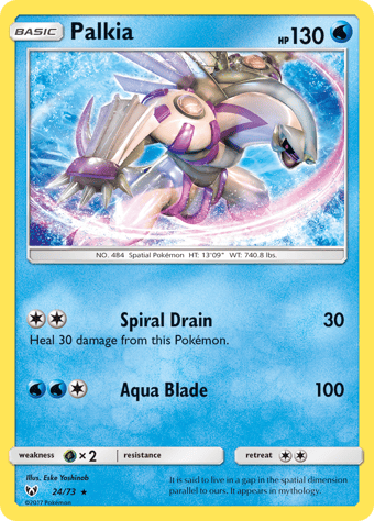 Palkia Shining Legends Pokemon Card