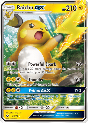 Raichu-GX Shining Legends Pokemon Card