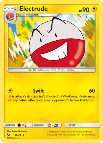 Electrode Shining Legends Pokemon Card