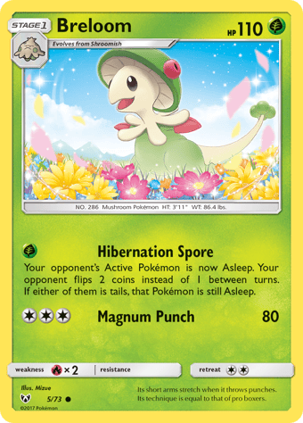 Breloom Shining Legends Pokemon Card