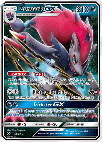 Zoroark-GX Shining Legends Pokemon Card