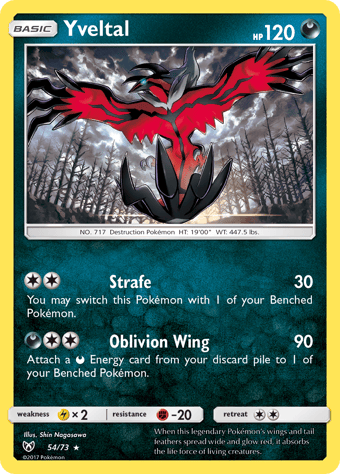 Yveltal Shining Legends Pokemon Card