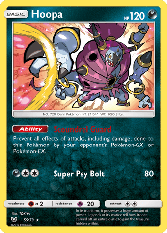 Hoopa Shining Legends Pokemon Card