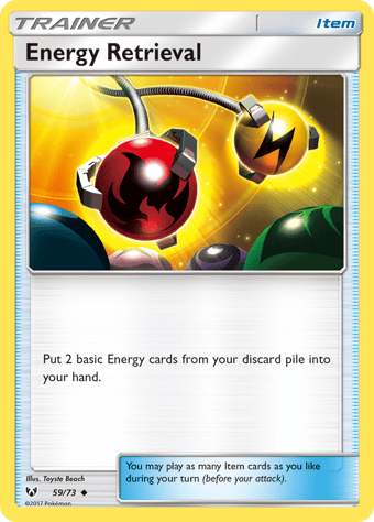 Energy Retrieval Shining Legends Pokemon Card