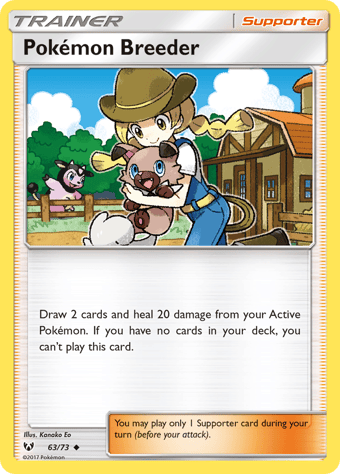 Pokemon Breeder Shining Legends Pokemon Card