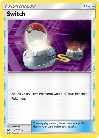 Switch Shining Legends Pokemon Card