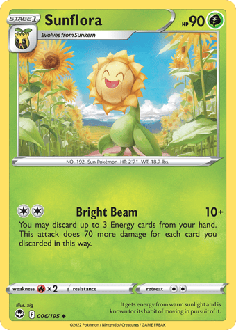 Sunflora Silver Tempest Pokemon Card