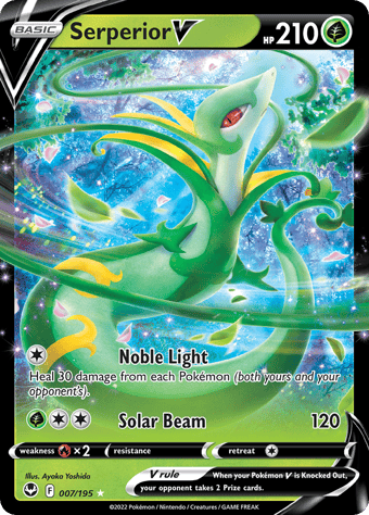 Serperior V Silver Tempest Pokemon Card