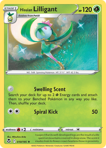 Hisuian Lilligant Silver Tempest Pokemon Card