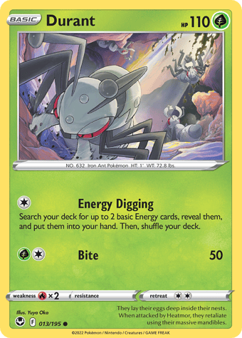 Durant Silver Tempest Pokemon Card