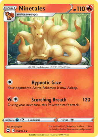 Ninetales Silver Tempest Pokemon Card