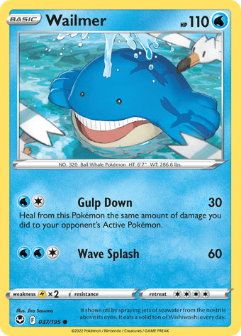 Wailmer Silver Tempest Pokemon Card