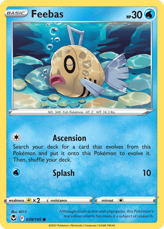 Feebas Silver Tempest Pokemon Card