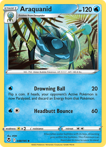 Aranquid Silver Tempest Pokemon Card