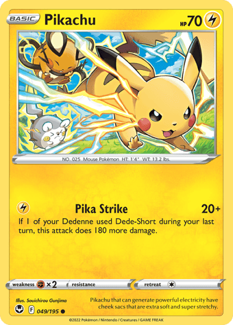 Pikachu Silver Tempest Pokemon Card