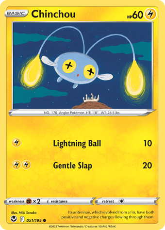 Chinchou Silver Tempest Pokemon Card