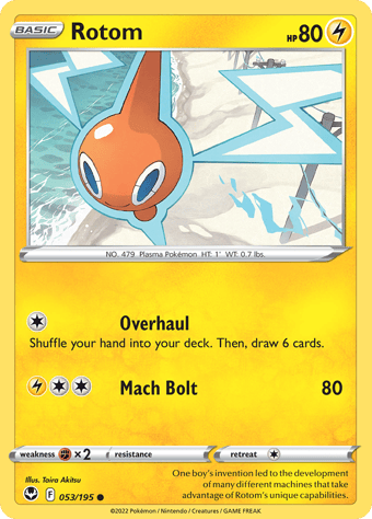 Rotom Silver Tempest Pokemon Card